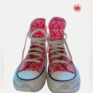 Red Converse chuck taylor with platform
